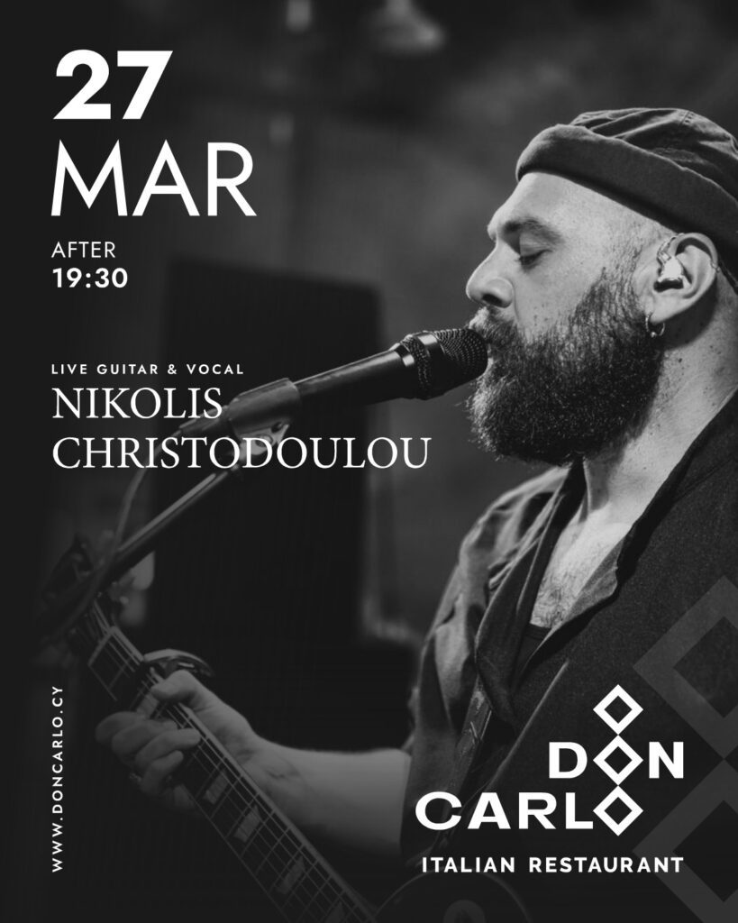 Nikolis Christodoulou Live | Don Carlo Restaurant | 27 March 2026 at 19:30