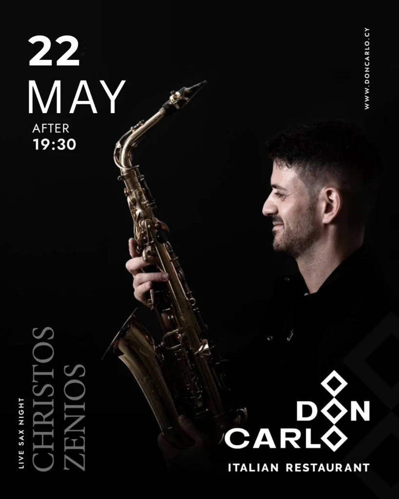 Christos Zenios - Don Carlo Restaurant Live-22th May after 19-30