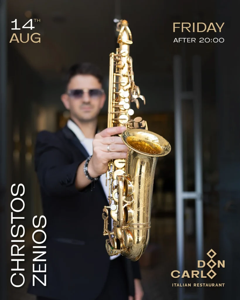 Christos Zenios - Live Don Carlo Restaurant Cyprus - 14 August 2026 after 8pm